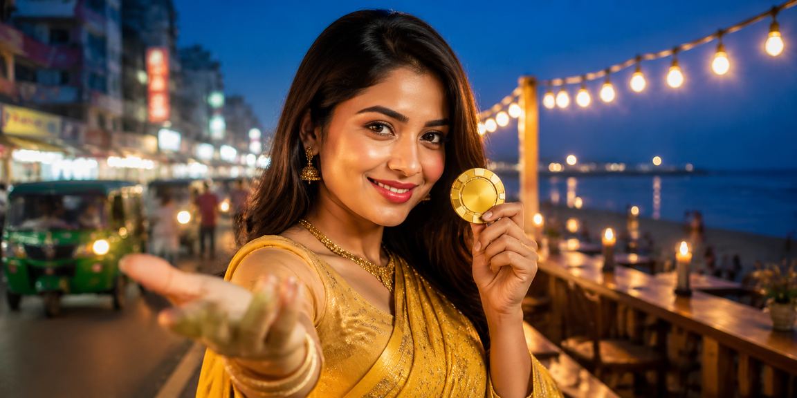 কক্সবাজার সমুদ্র সৈকতে বসে স্পোর্টস বেটিং উপভোগ করছেন একজন বাংলাদেশি ব্যবহারকারী